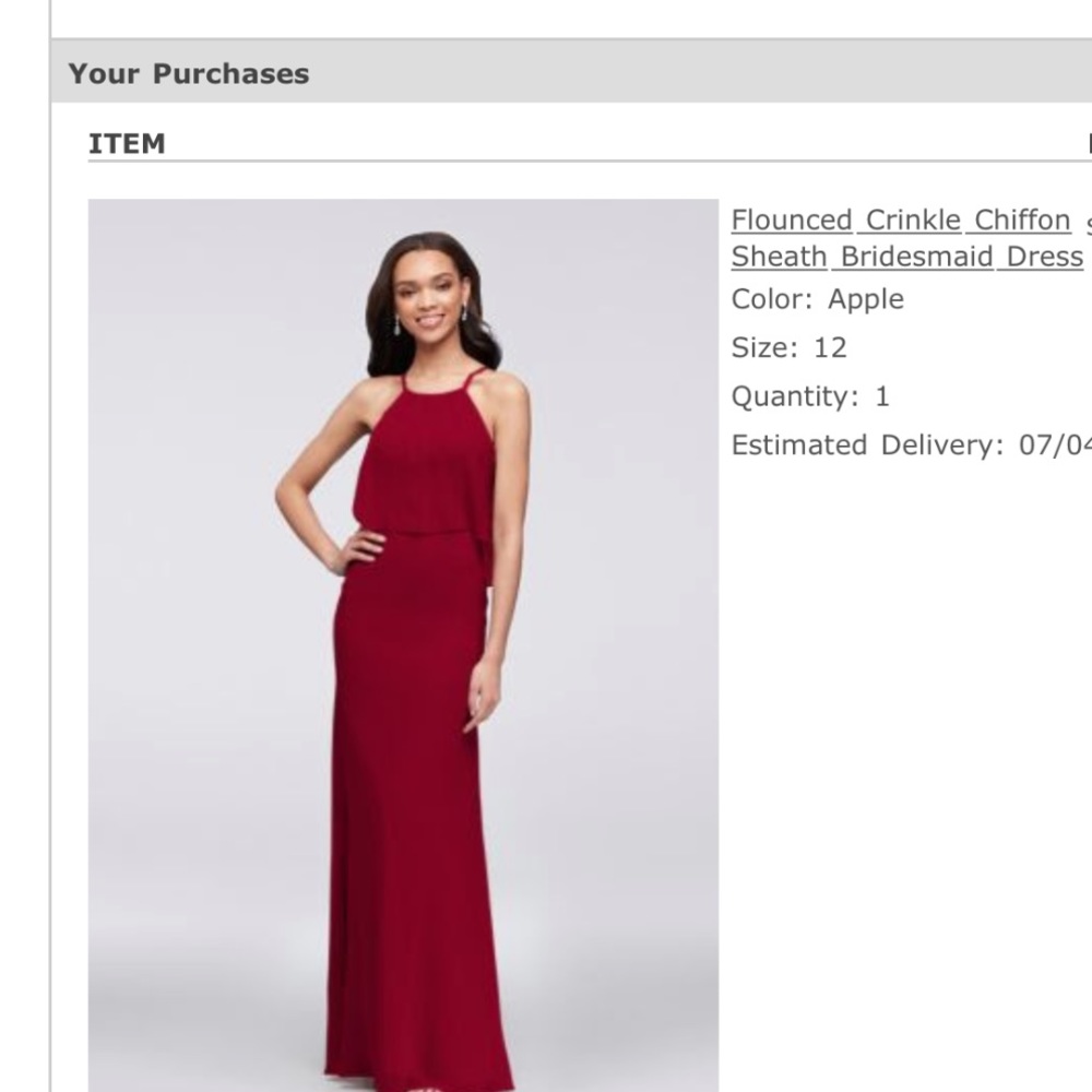 Davids Bridal Bridesmaid Dress